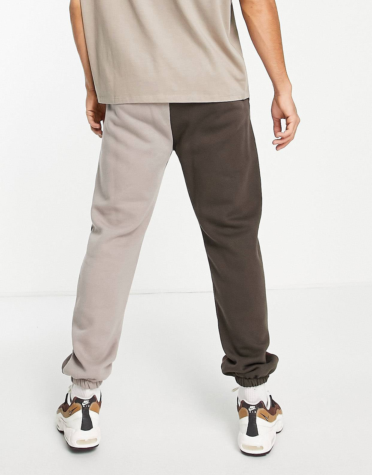 Nike oversized sweatpants in brown