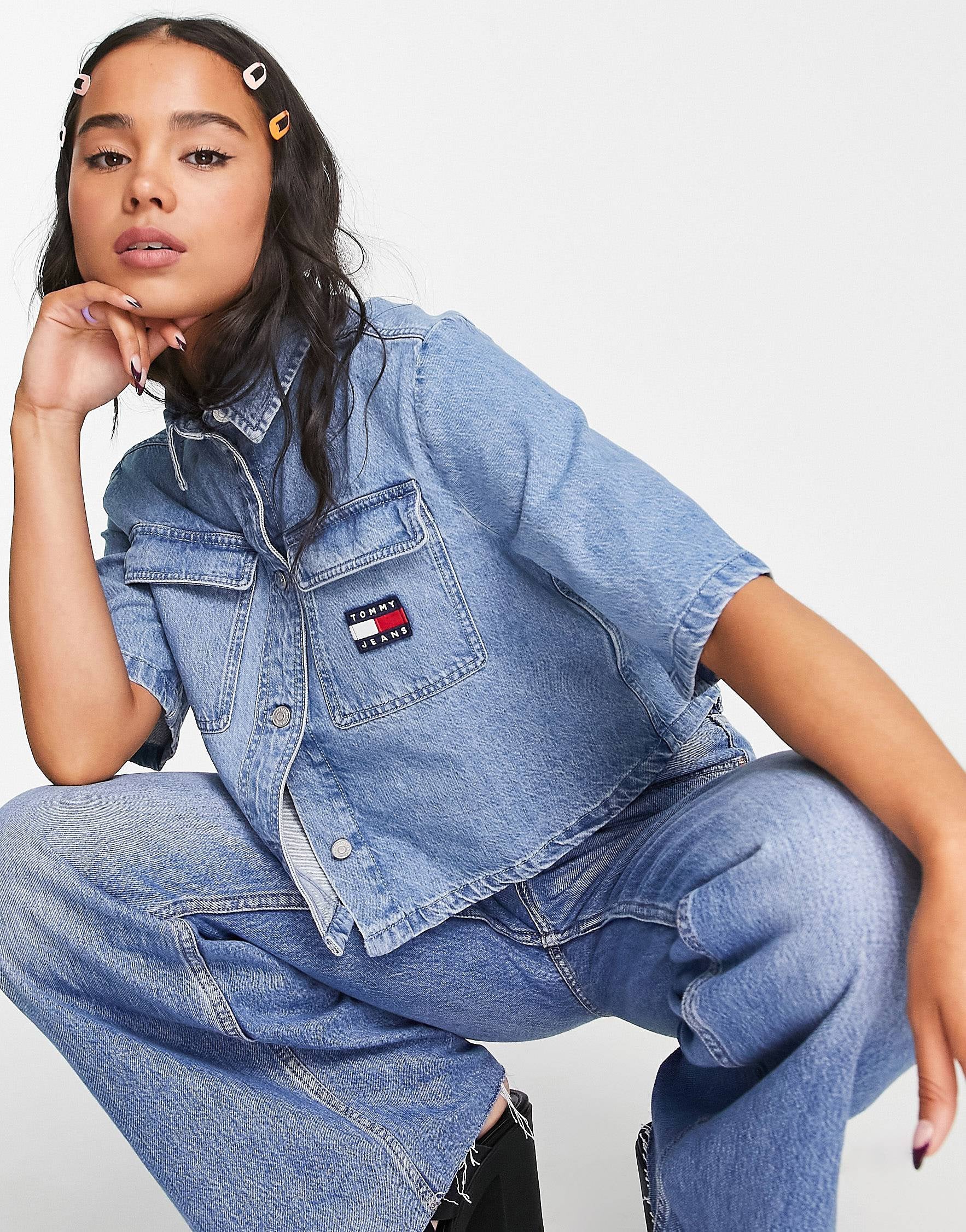 Tommy Jeans denim shirt wash blue