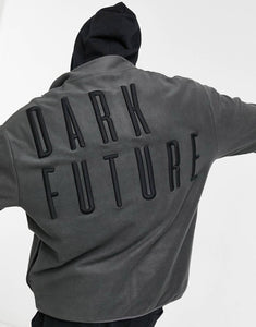 Dark Future oversized fleece track jacket