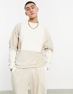 Co-ord oversized sweatshirt beige