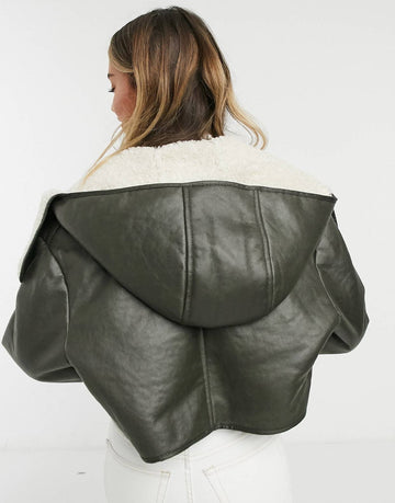 Shearling chuck jacket - khaki