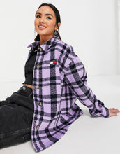 Load image into Gallery viewer, Tommy Jeans shacket lilac plaid
