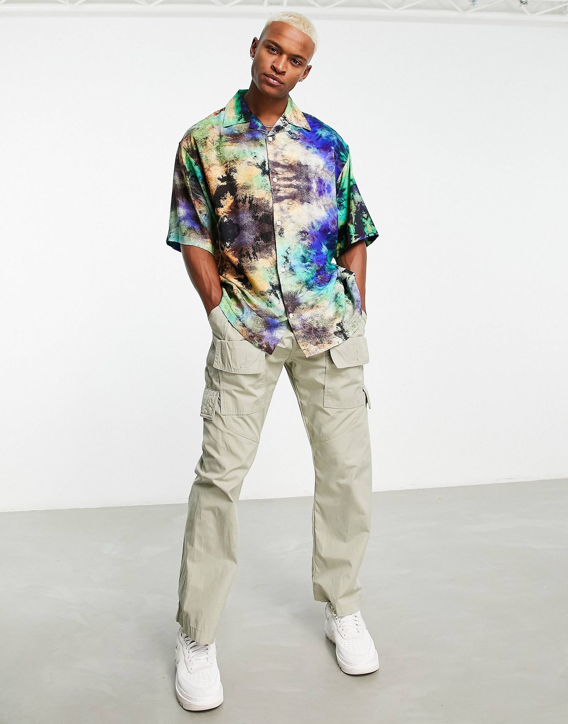 Weekday coffee oversized shirt green