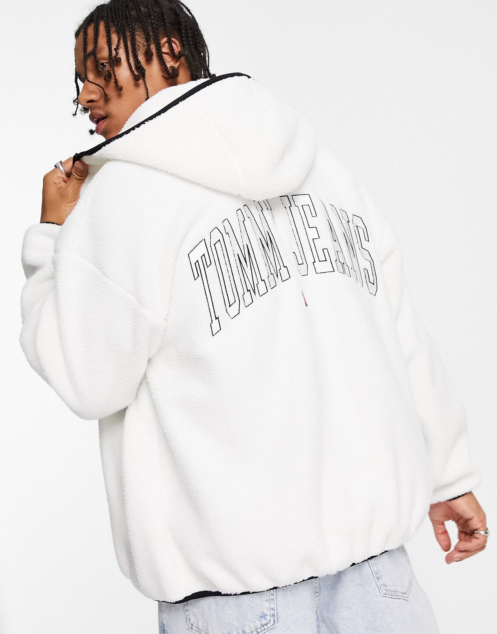 Tommy Jeans full zip hoodie  off white