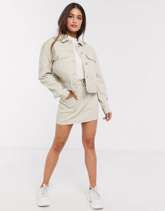 Denim co-ord - Beige