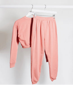 Tracksuit Petite in dusty rose