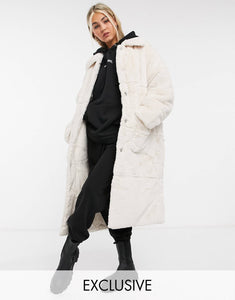 COLLUSION faux fur coat