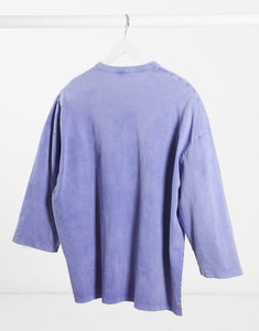 Maic Dark Future oversized longline - in lilac acid wash