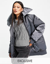 Load image into Gallery viewer, ASYOU oversized puffer dark grey