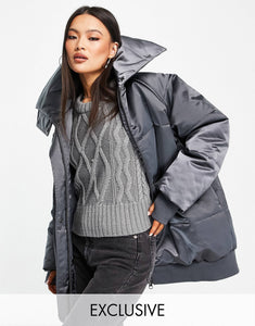 ASYOU oversized puffer dark grey