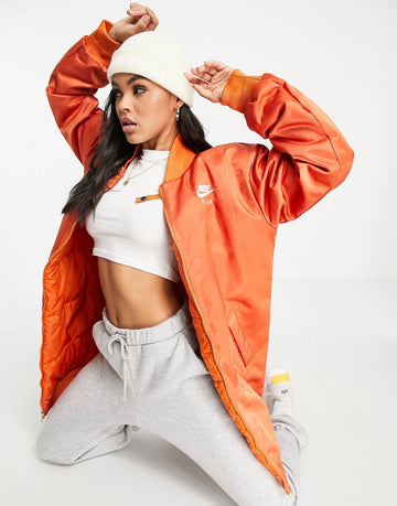 Nike longline bomber jacket