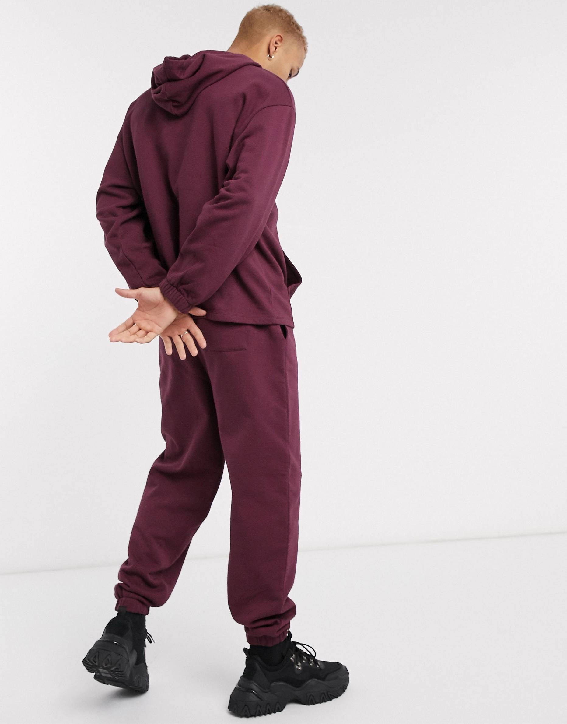 Tracksuit oversized - in Burgundy