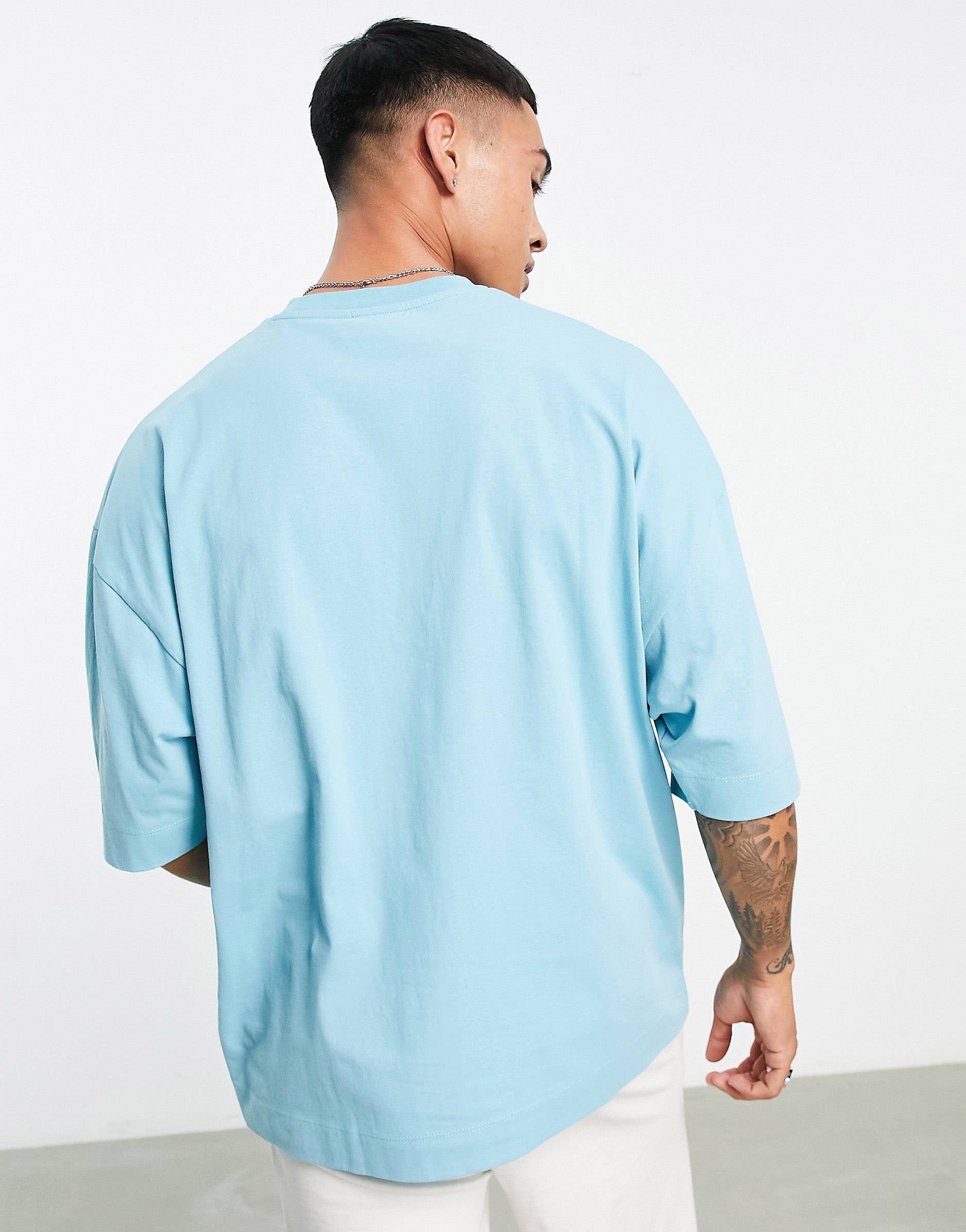 Dark Future oversized t-shirt aqua blue