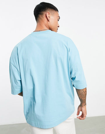Dark Future oversized t-shirt aqua blue