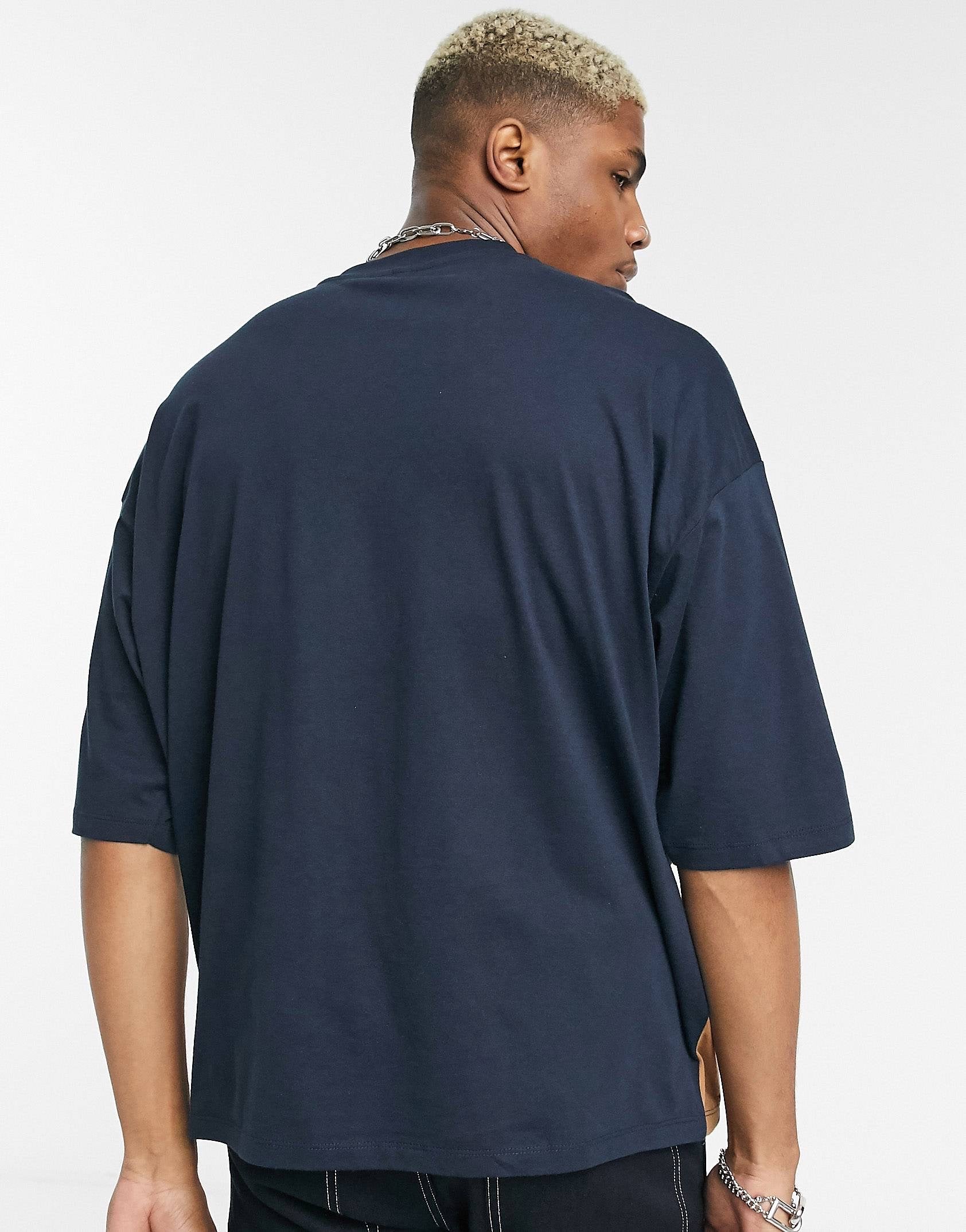 Maic ColourBlock - Navy oversized