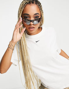 Nike mini swoosh oversized white