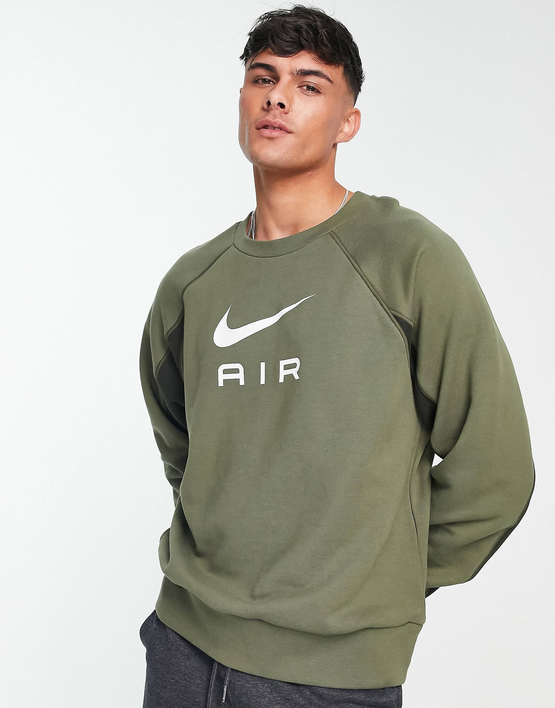 Nike air french terry sweat olive