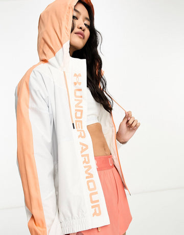 Under Armour Rush Jacket white orange
