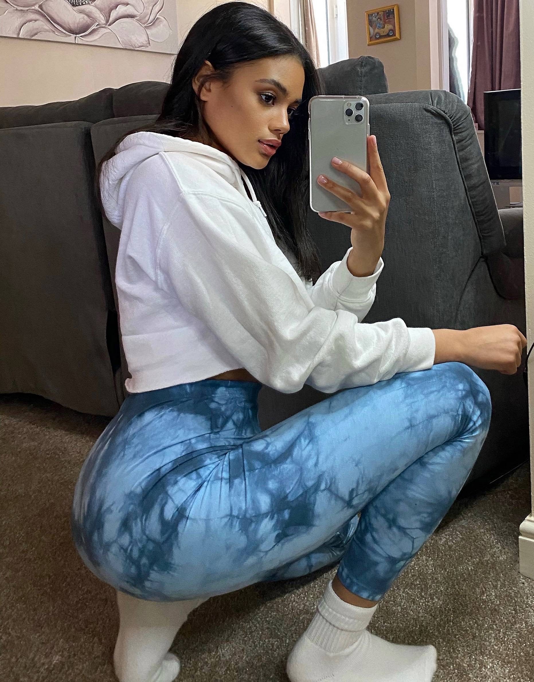 Legging in tonal tie dye