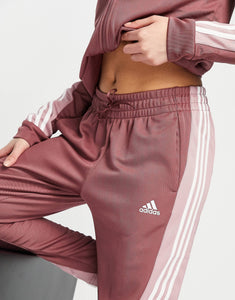 adidas 3 Stripe tracksuit red