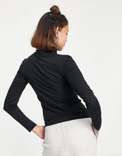 Load image into Gallery viewer, Nike Swoosh black mock roll neck