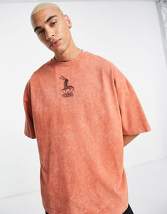 Oversized  t-shirt washed orange