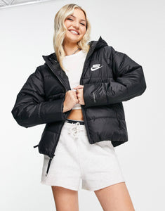 Nike classic padded jacket hood black