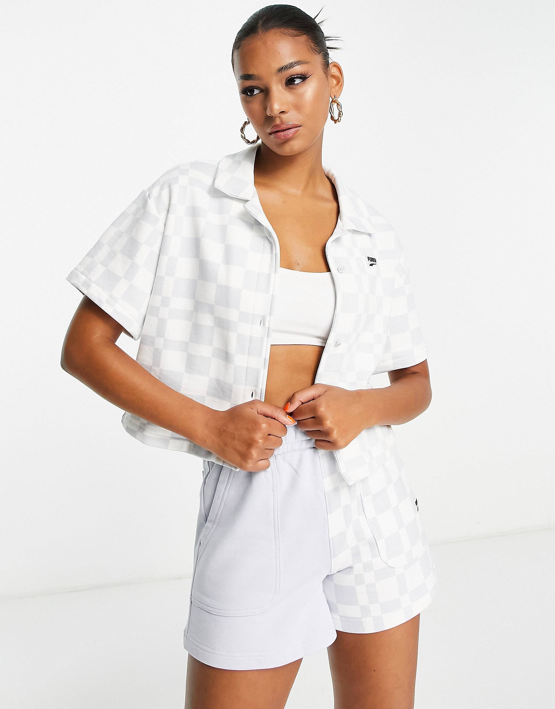 Puma Downtown shirt blue white