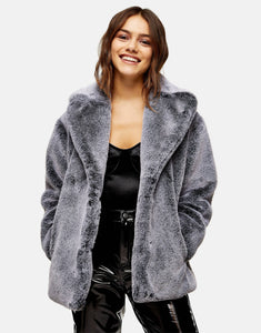 Topshop Petite faux fur jacket