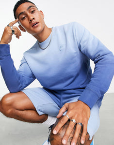 Nike french terry sweat blue ombre effect