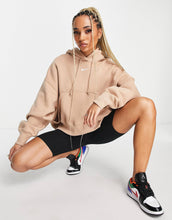 Load image into Gallery viewer, Nike mini swoosh over-oversized hoodie brown