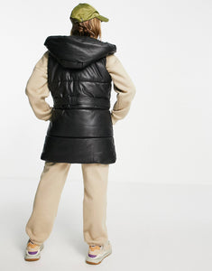 River Island faux leather gilet jacket