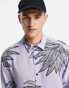 Topman floral shirt lilac