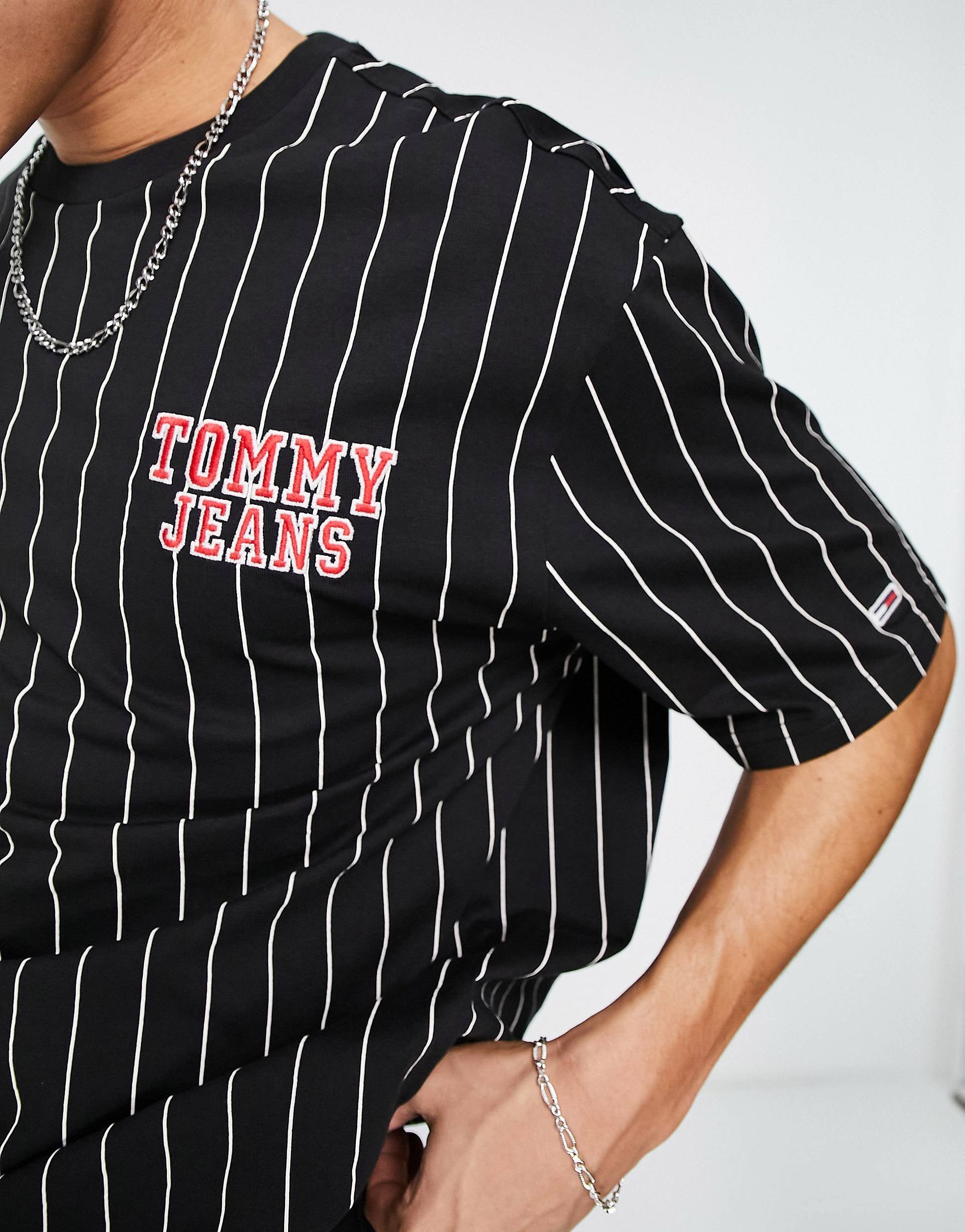 Tommy Jeans co-ord oversized baseball shirt in black