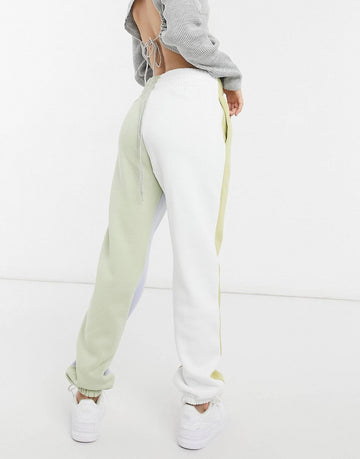 Nike colour block joggers blue and green