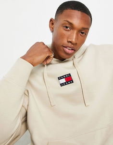 Tommy Jeans badge hoodie beige