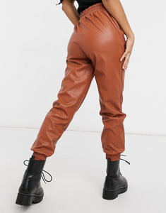 New Look leather look jogger