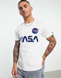 Alpha Industries NASA t-shirt white