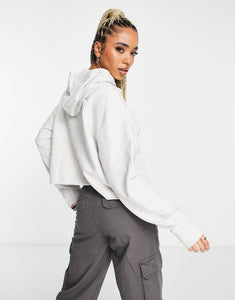 New Balance unisex crop hoodie grey