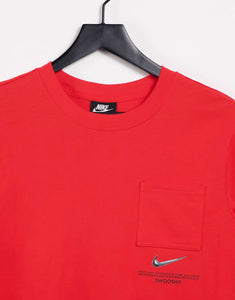 Nike Swoosh oversized t-shirt in red