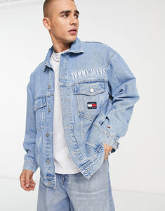 Tommy Jeans oversized denim jacket light wash