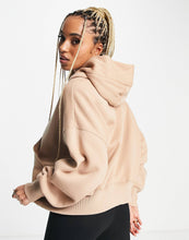 Load image into Gallery viewer, Nike mini swoosh over-oversized hoodie brown