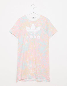 Fustan adidas trefoil - pink tie dye