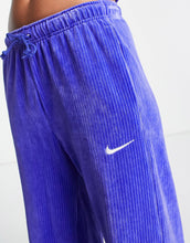 Load image into Gallery viewer, Nike velour joggers blue