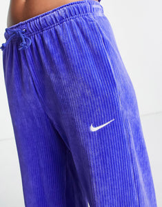 Nike velour joggers blue