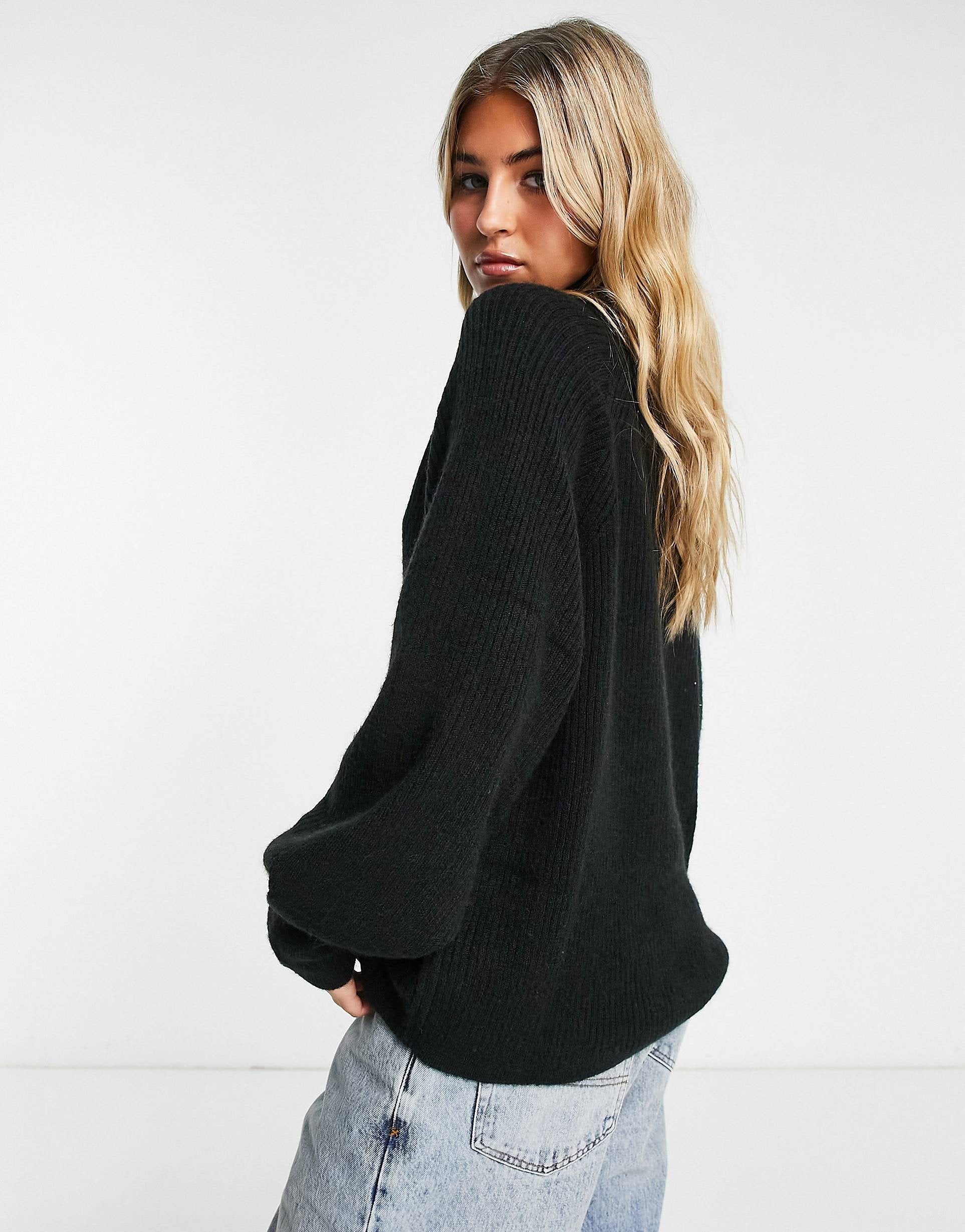 Tommy Jeans turtle neck sweater black