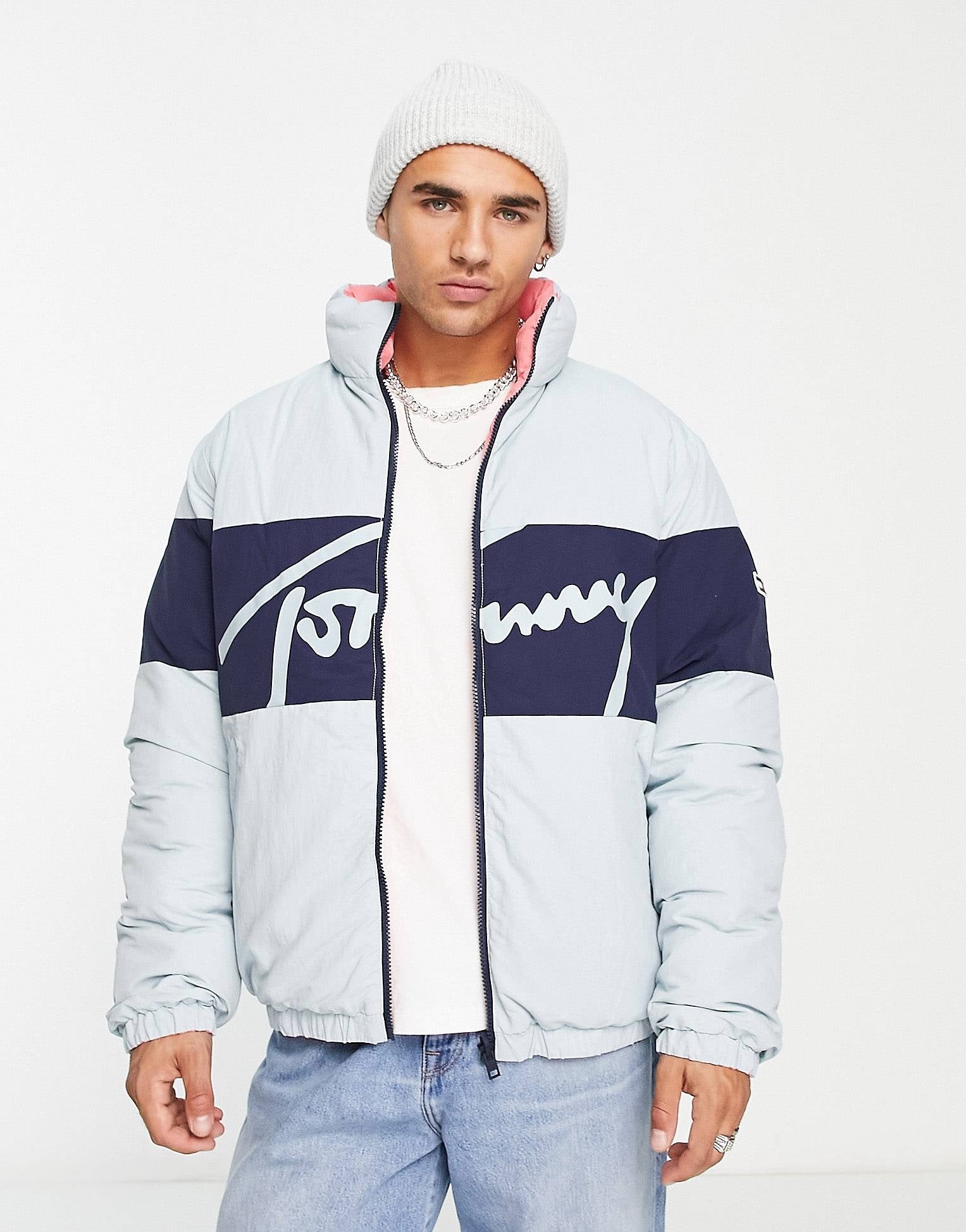 Tommy Jeans signature puffer jacket blue