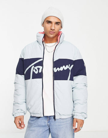 Tommy Jeans signature puffer jacket blue