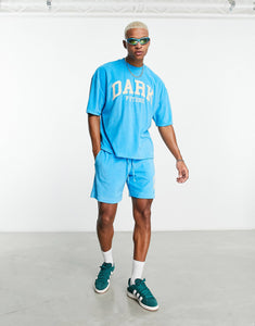 Dark Future co-ord oversized t-shirt towelling blue