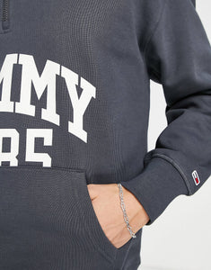 Tommy Jeans half zip jumper black